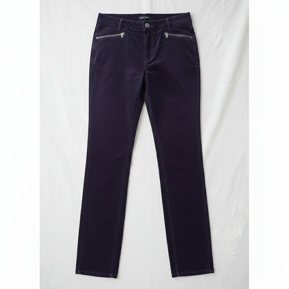 NWOT Chico’s Black Label Women’s Purple Velour Zipper Statement Pants Size S - Picture 8 of 14